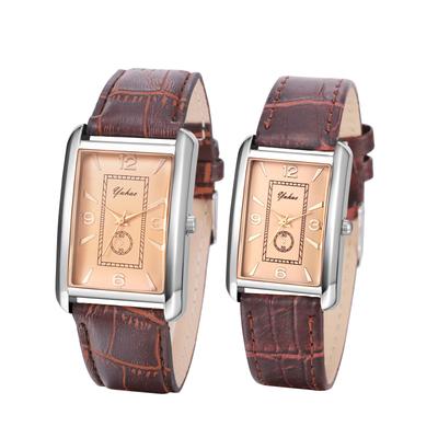 Pair Pair Leather Antique Analog Fashion Accessory Lover Gift Watch, Watch, Strap, Brown Display, Waterproof, Quartz, Leisure, Business, Couple, -