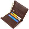 Textured Wallet for Men Made of Genuine Leather with Embossed CANPELLINI 21927 Brown