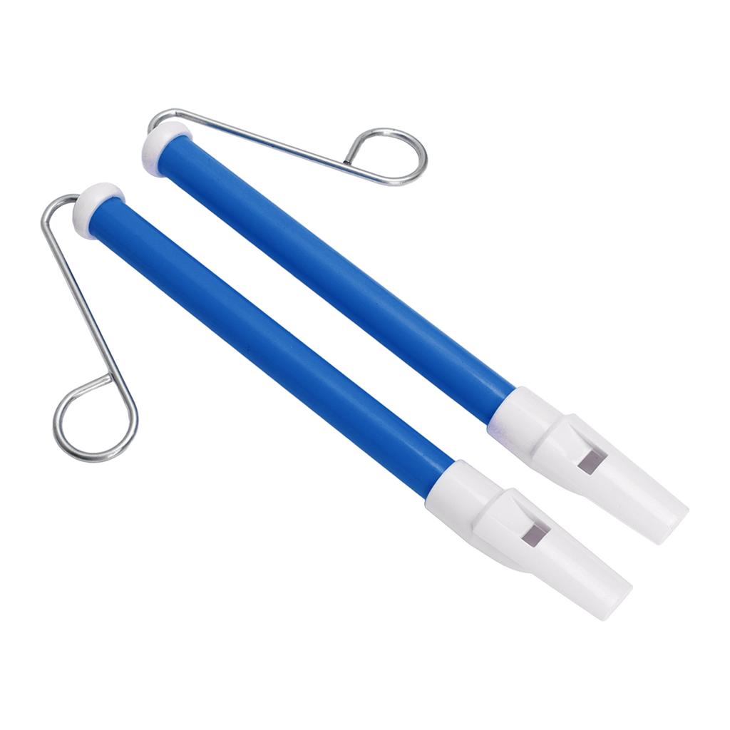 2Pcs Slide Whistle ABS Metal Safe and Simple To Play Lovely Color Children Musical Instrument Blue