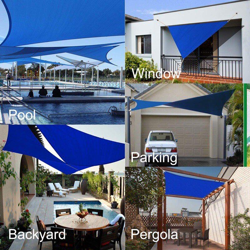 Triangle Oxford Cloth Sunshade Sail - Thickened, Waterproof Sun Protection for Pool, Courtyard, Balcony