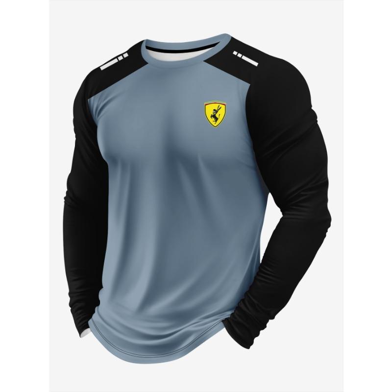 Mexican Men's Football Long Sleeve Jersey Aztec Round Neck Comfortable Sports Long Sleeve Top Mayan Civilization Print