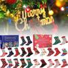 Socks Christmas 12pcs Mid Tube Sock Gift Box Xmas Decoration Ornament Festival