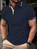 Men's Short Sleeve Polo Shirt, Slim Fit Casual Collared Top for Everyday Wear