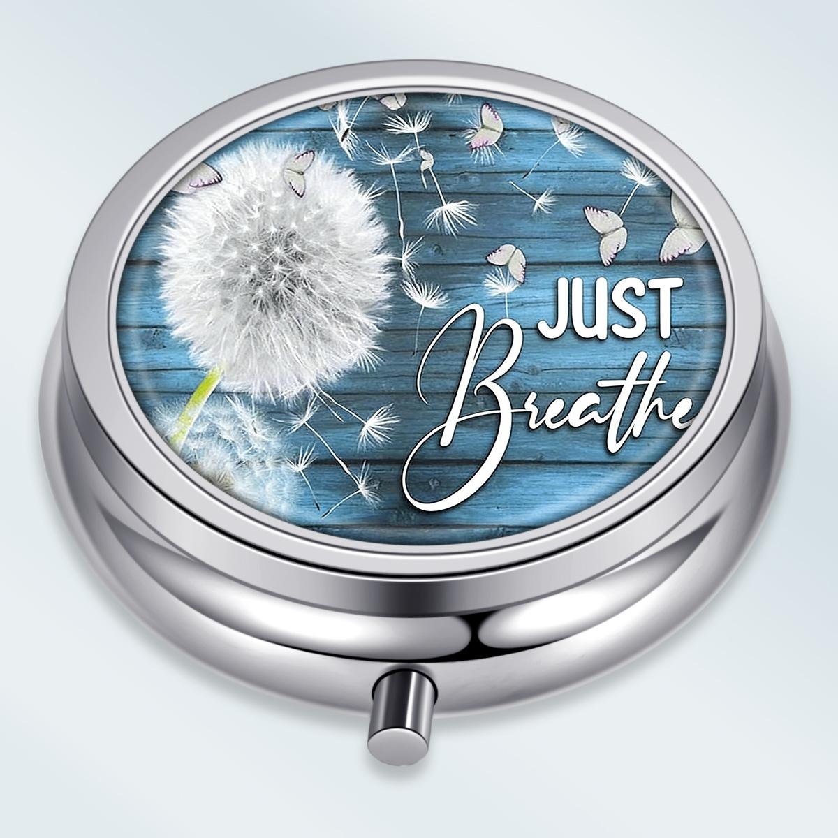 

Portable Pill Box with 3 Compartments, Mini Metal Medicine Organizer Case, Cute Printed Pill Container for Vitamins, Pills, Jewelry, Travel, Daily Use разноцветный