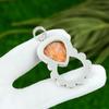 Pear Sunstone Gemstone Boho Bezel Wedding Daughter New Pendant Sterling Silver