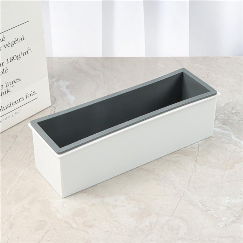 Plastic box + Silicone inner support Soap Mold 1200ml Mousse Cake Soap Mould DIY Multicolor Silicoen Loaf Cake Toast Mold