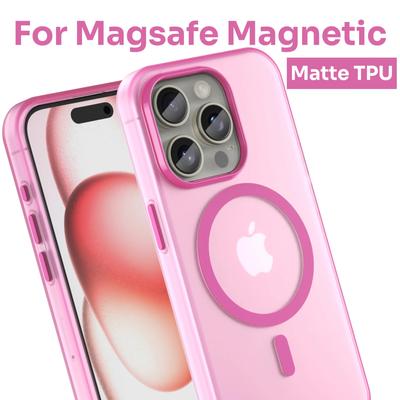 Luxury Magnetic Wireless Charge For Magsafe Case for Iphone 16 15 13 12 11 Pro Max Shockproof Matte TPU Bumper 14 Plus Cover