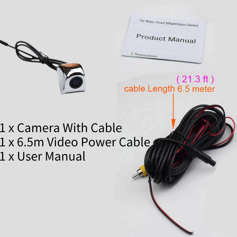 

Car Camera Backup Waterproof Night Vision Car Rear View Reverse Safety Camera серебряный