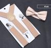 Kids Suspenders Bow Tie Set Boy Girl Retro Adjustable Suspenders Children Baby Braces Clip-on Trousers Wedding Ties Accessories