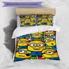 3pcs Duvet Cover Set (1*Duvet Cover + 2*Pillowcase, Without Core), Minions Print Bedding Set, Bedroom Decor, All‑Season, Birthday Gift