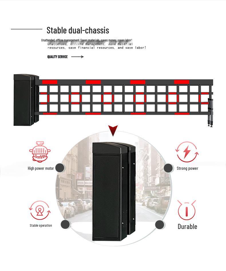 Large Airdrop Barrier Gate: Access Control System with License Plate Recognition for Parking Lots