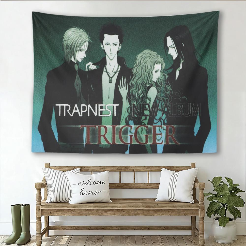 NANA Anime T-Trapnest Trigger Large Tapestry, Large Wall Tapestry, Cool Room Decoration Items for Bedroom 100X70CM