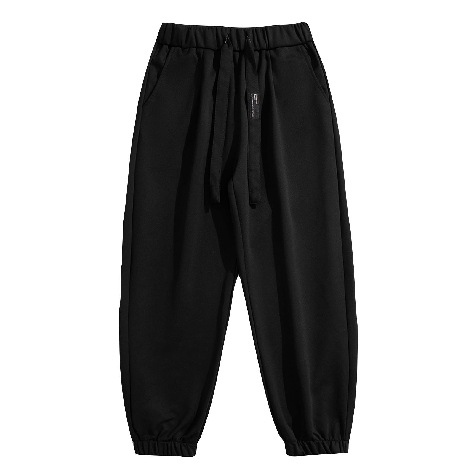 

Спортивные и повседневные композитные брюки, свободные уличные повседневные длинные брюки L чёрный