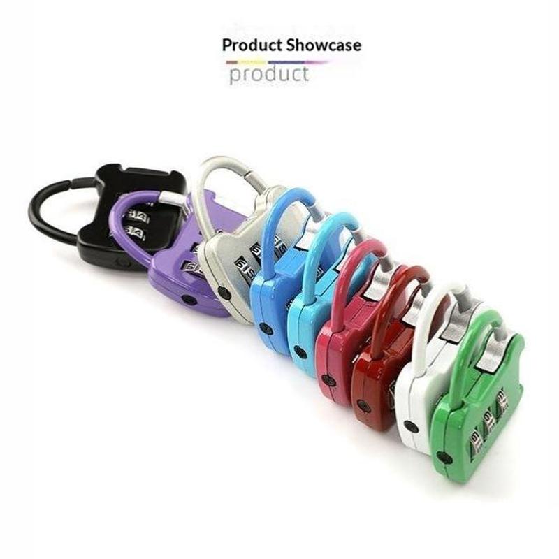 3 Digit Combination Padlock Zinc Alloy Mini Password Lock Colorful Anti Theft Lock For Luggage Gym Locker Cabinet