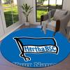 Hertha BSC Custom Name Round Area Rug,Carpet Rug for Living Room Bedroom Sofa Playroom Decor,Non-slip Floor Mat