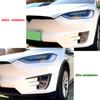 For Tesla Model X 2015-2020 Car Front Bumper Splitter Spoiler Covers Trim Fog Lights Eyebrow Wind Knife Car Interior Accessories
