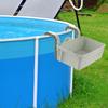 Poolside Storage Basket Above Ground Pool Basket with Water Cup Holders Hanging Pool Organizer Hook Swimming Pool Storage Basket