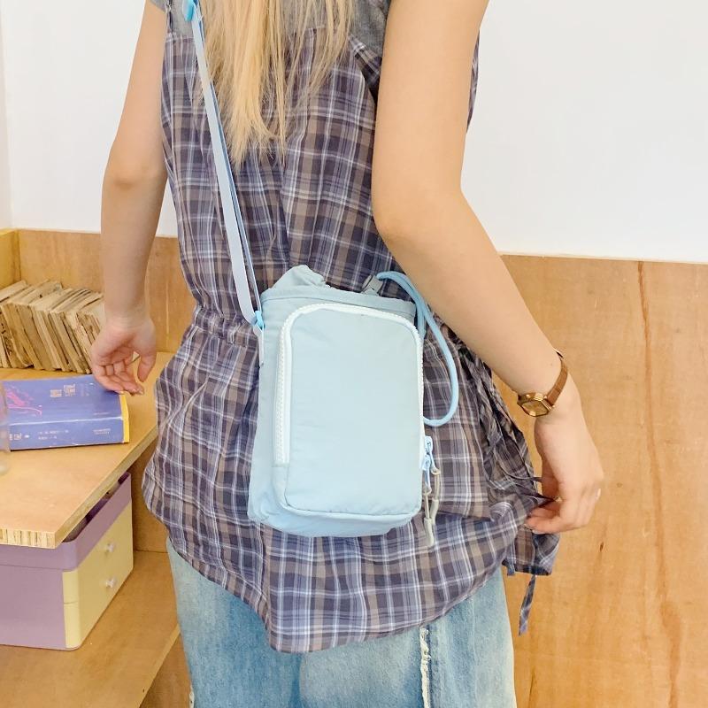New Women's Mobile Phone Bag Male Student Kettle Bag Bucket Bag Multi-layer Shoulder Messenger Bag Going Out Water Cup Satchel