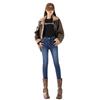 Plus Size Fleece-Lined High Waist Skinny Jeans for Women, Slim Fit Autumn Winter Pants