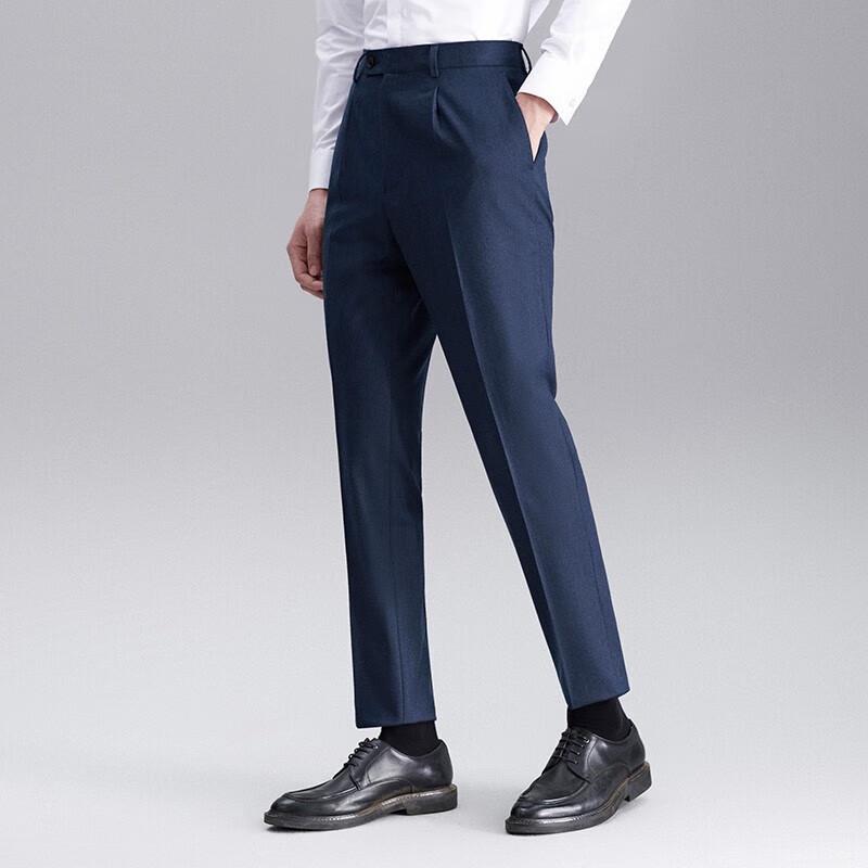 Baoxiniao Men's Wool Blend Business Trousers EBD233034