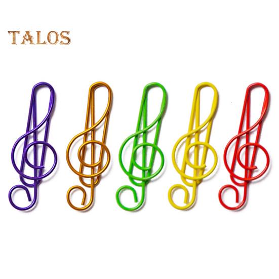 100Pcs Music Note Paper Clips Treble Clef Design Strong Clamping Force Music Page Holders Office School Supplies