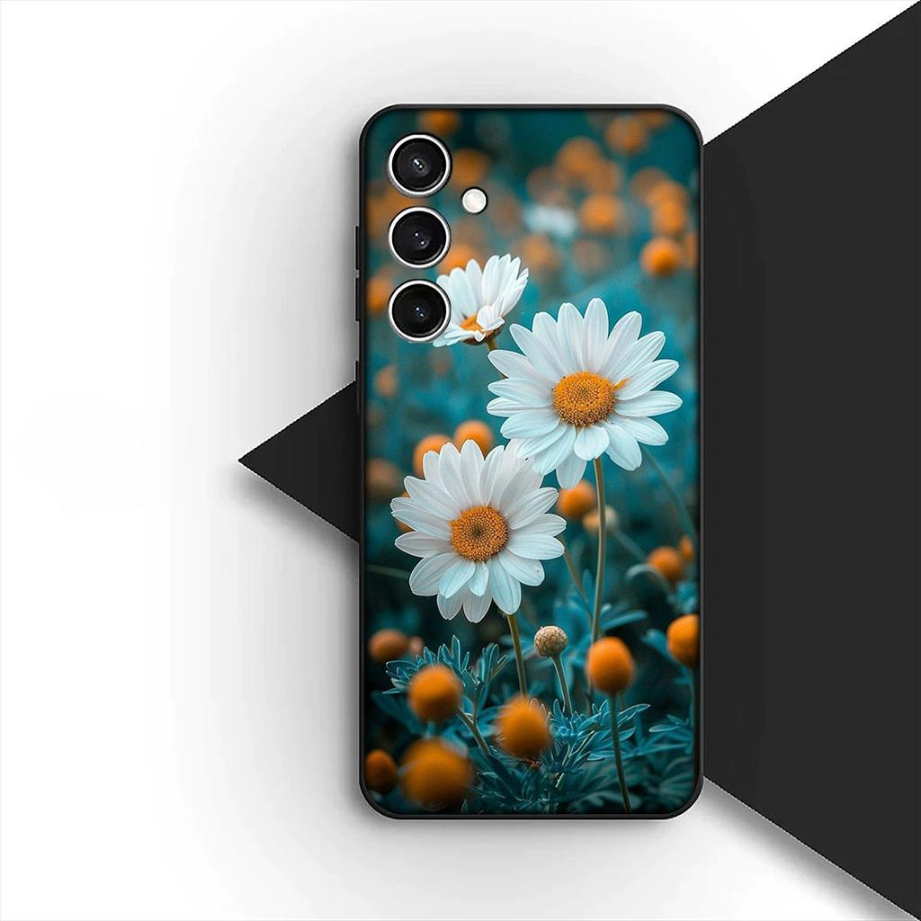 Cover for Samsung Galaxy S24 S25 S23 FE Ultra Plus S7 Edge S25+ S23+ A56 5G Casing Phone Case Bloom Fresh Little Daisy Flower