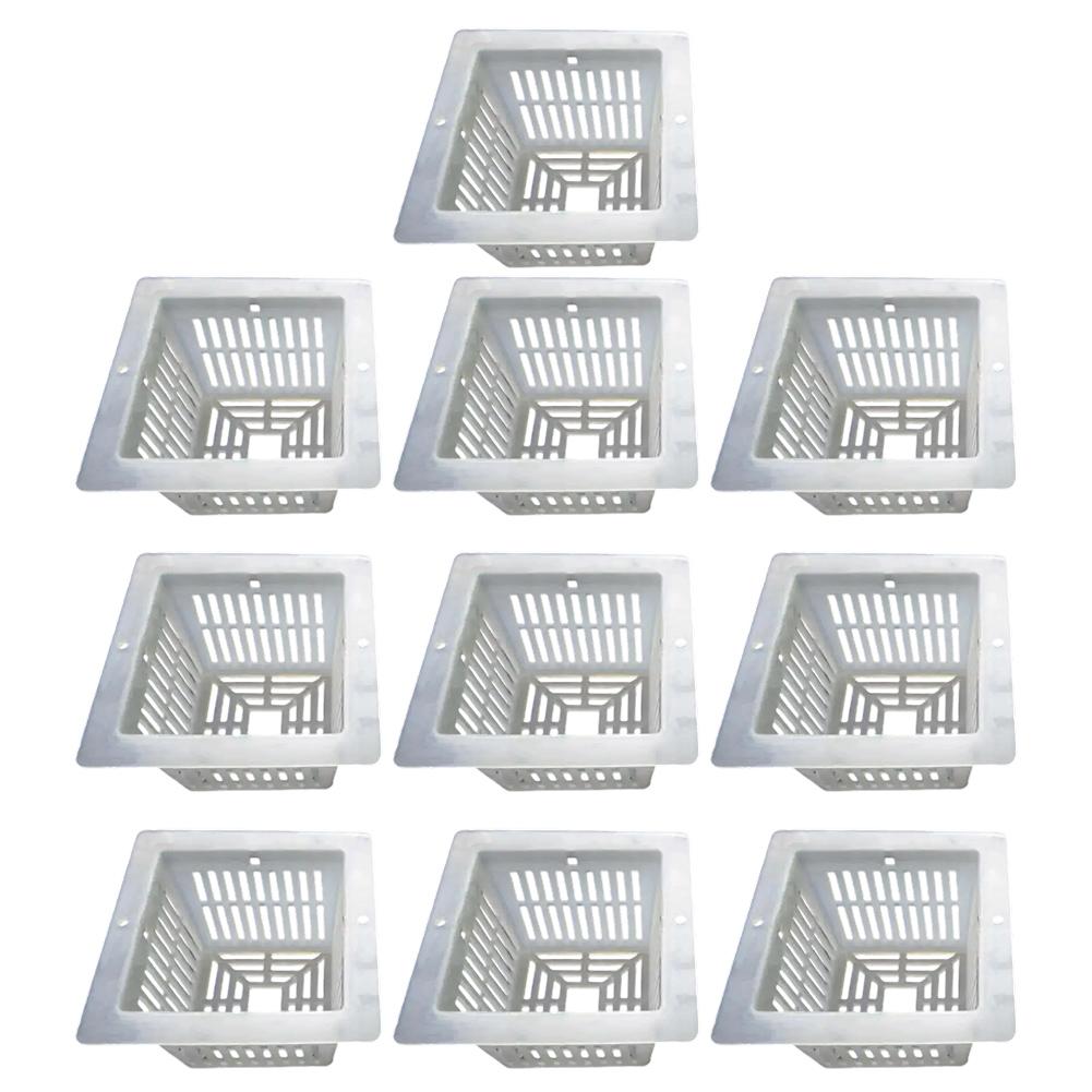 

10 Pack of Water Culture Mesh Pots for Orchids and Aquaponic Gardening белый