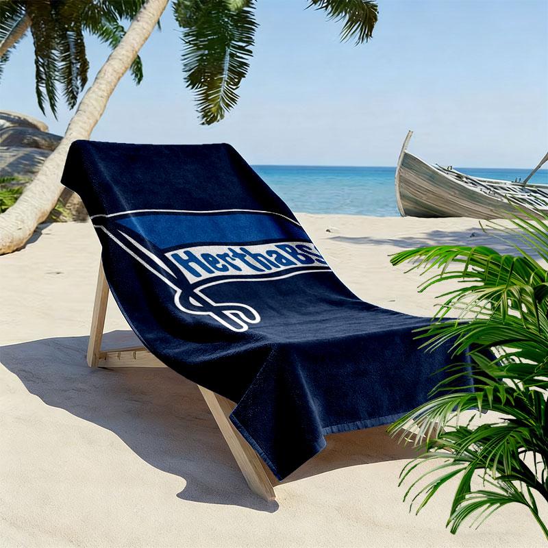 Hertha BSC Print Beach Towel, Large Soft Quick Dry Towel for Beach Camping Swimming