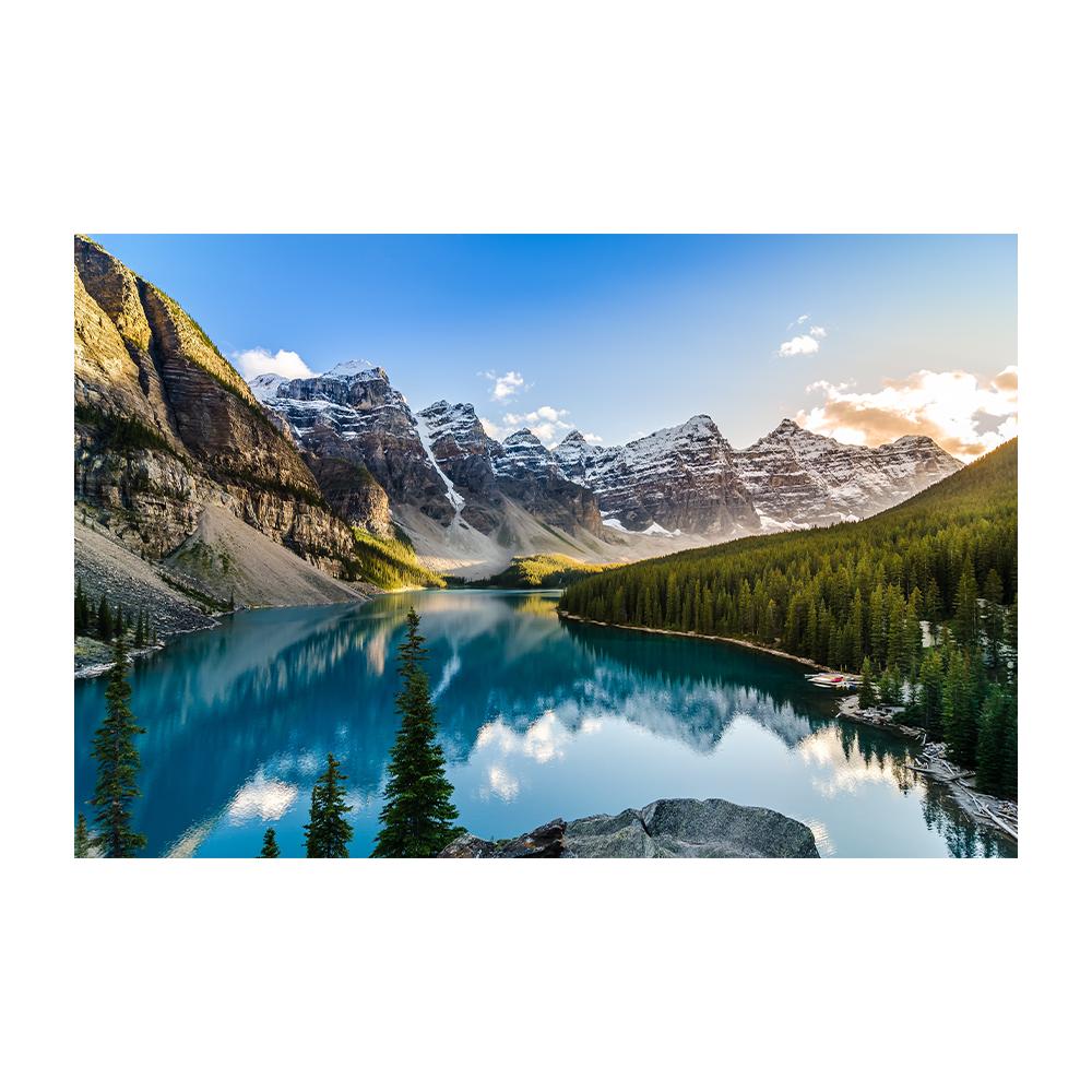 Canvas Poster Modern Art Lake Light Mountain Color Mountain Water Painting Beautiful Scenery Living Room Home Decoration Wall Art Home Decoration