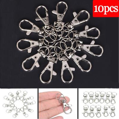 10 St/ück Karabinerverschluss Schl/üsselanh/änger D-Ring Wirbel Trigger Snap Clips Schnallen Haken f/ür Handtasche Tasche Gep/äck Auto Haus Schl/üssel Ring Schl/üsselanh/änger DIY Hardware