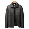 Men's Plus Size Motorcycle Leather Down Jacket - Fat Brother 2025 Extra Large Lapel Style