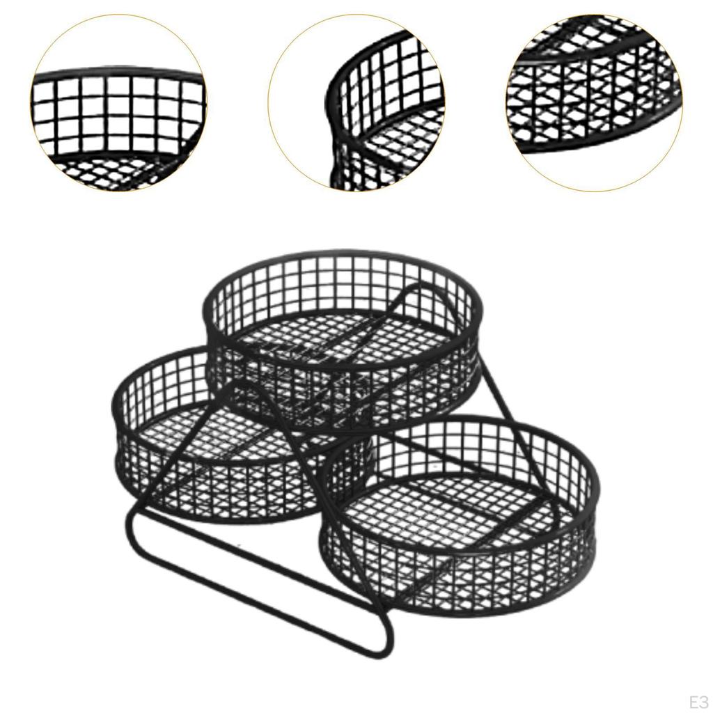 Arbeitsplatten-Obstkorb, Dekorativer Aufbewahrungskorb zur Organisation von Obst, Servierschale