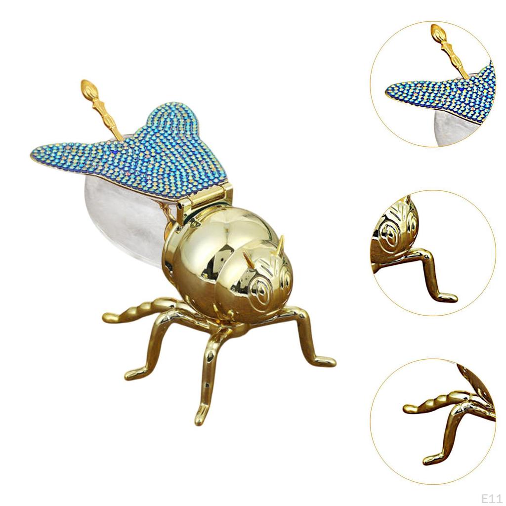 Bee Design Honey Jar with Spoon, Glass Dispenser for Syrup, Condiment Holder Dining Room