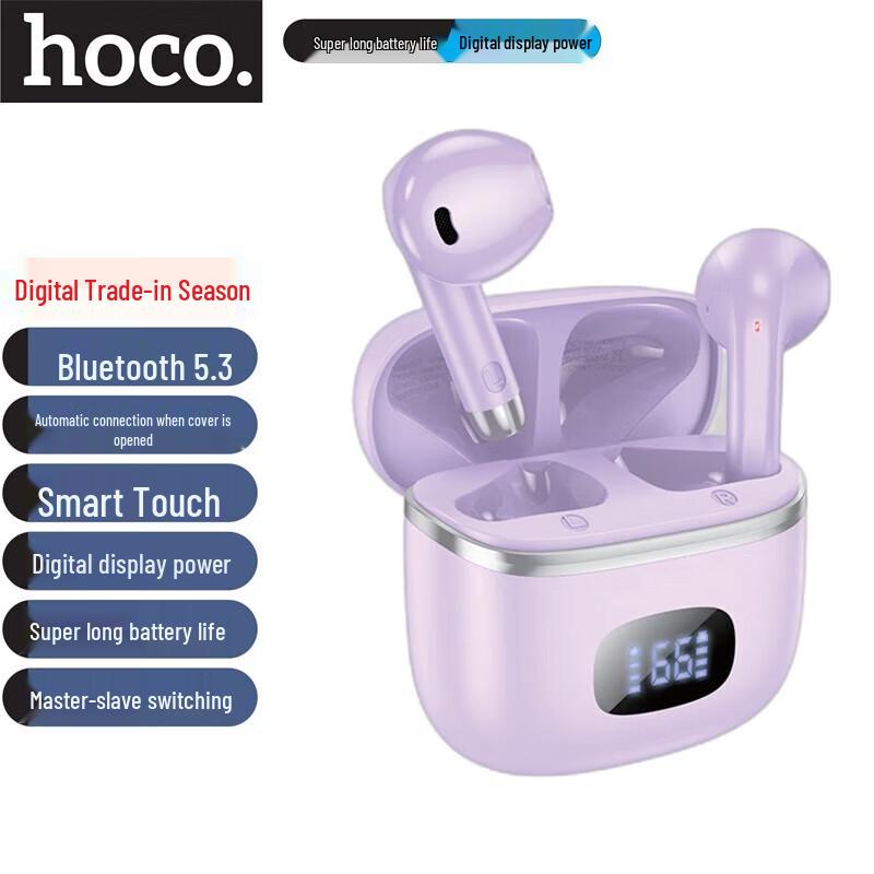 HOCO EQ1 Digital Display True Wireless Semi-in-ear Bluetooth Earbuds