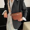 Fashion Corduroy Waist Bag Multi-pockets Zipper Crossbody Bags Wide Guitar Strap Shoulder Bags Outdoor