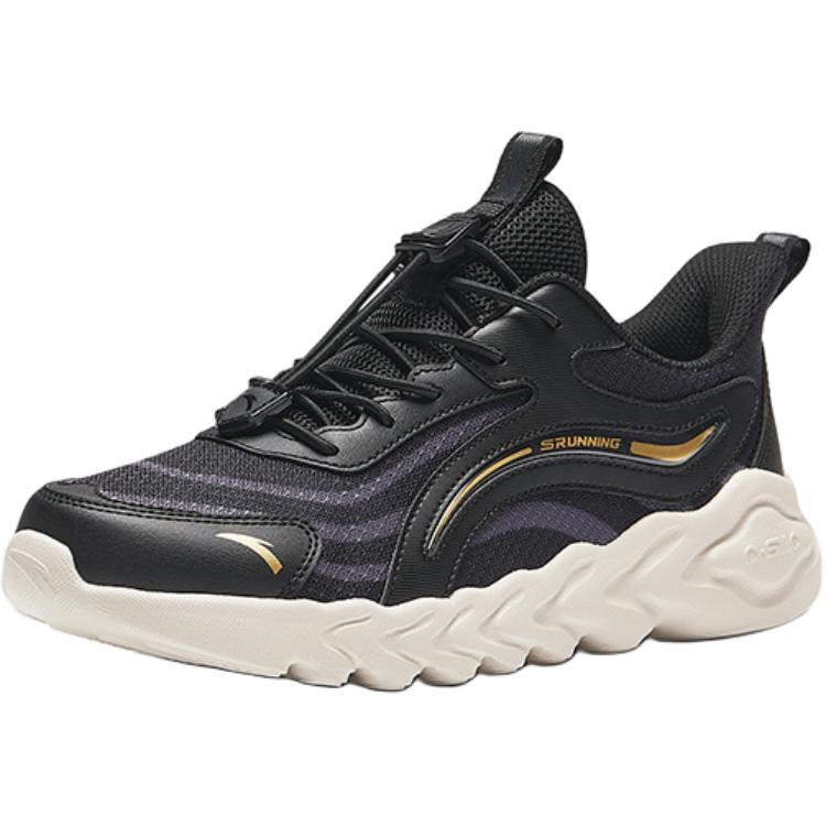 Anta Kids Mesh Comfortable Versatile Breathable Low-Top Running Shoes Men Running Shoes Black Gray A12435503-7