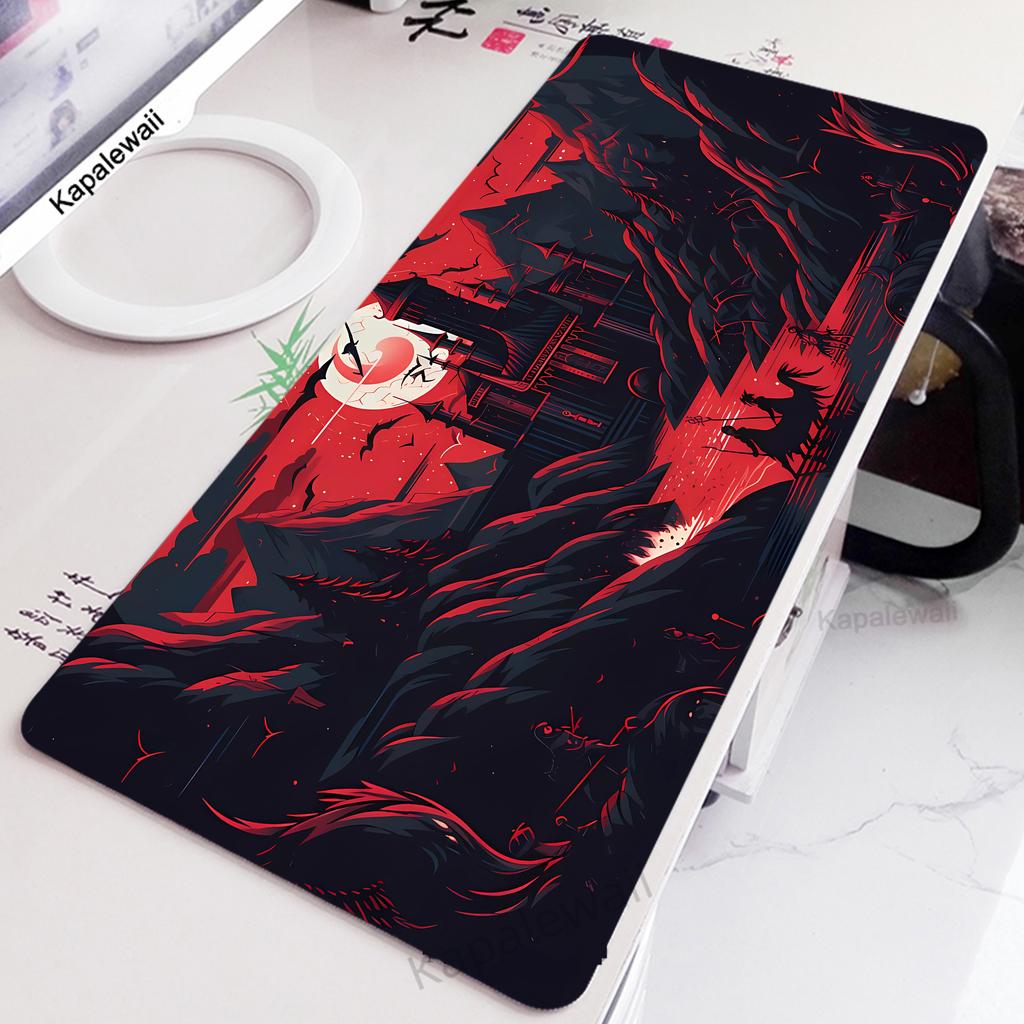 Gamer Mousepad Large Samurai Gaming Mouse Pad Computer Keyboard Pads Locking Edge Mouse Mat XXXL Gaming Mats Xmm Desk Mat