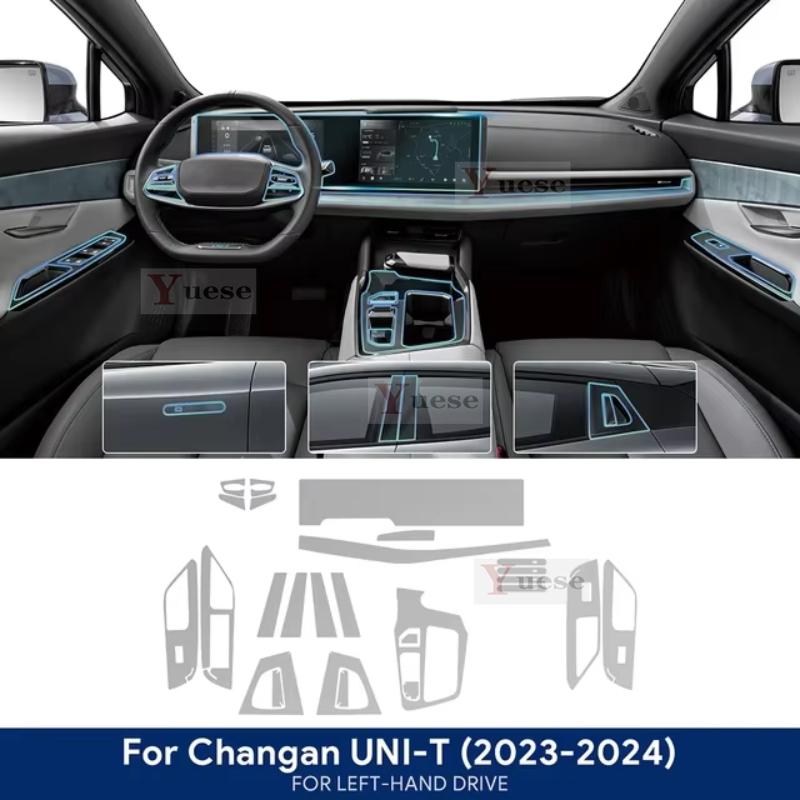 For Changan UNI T UNI-T 2024 Car Interior TPU Film Dedicated Accessories Transparent Screen Gearbox Protection Anti-scratc