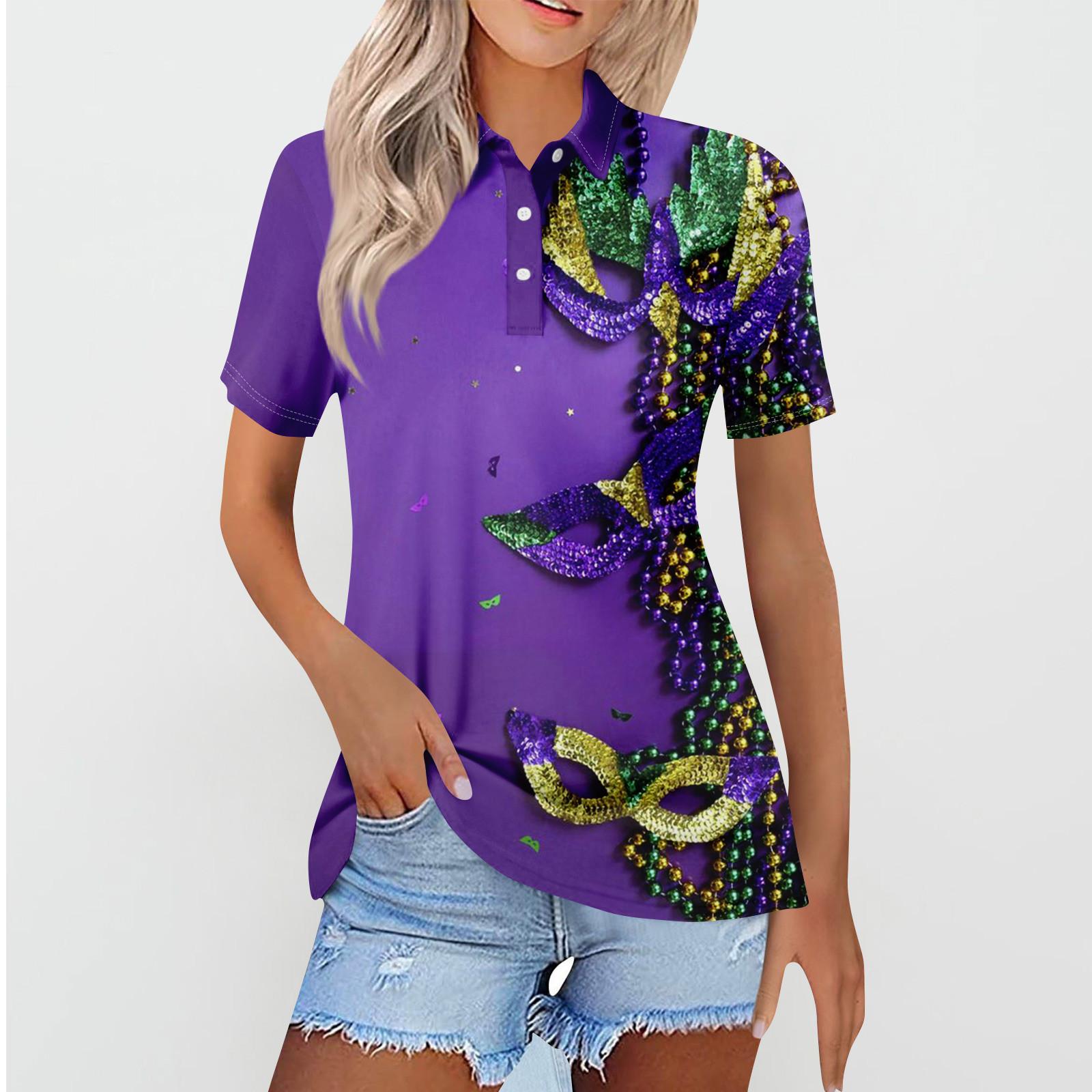 

Женская повседневная футболка с v-образным вырезом и коротким рукавом с цветочным принтом и декоративными пуговицами, топ XXL