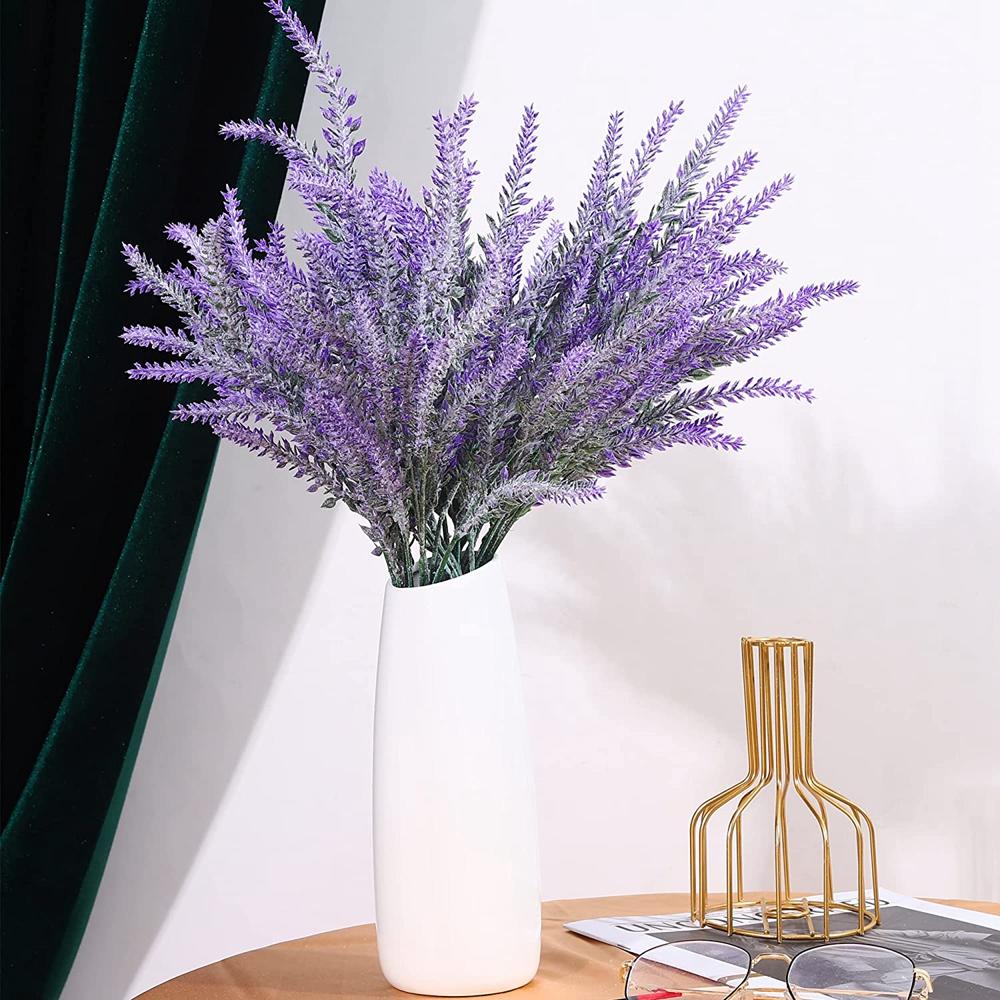 Purple Artificial Lavender Flowers Bouquet Fake Plant For Home Decor Garden Christmas Wedding Decoration Vase Accessories Indoor