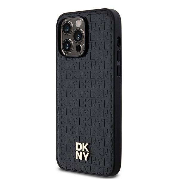 Dkny Dkhmp14Lpshrpsk Iphone 14 Pro6.1 Czarny/Black Hardcase Leather Pattern Metal Logo Magsafe
