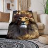 1PC Lion Printed Blanket, All Season Lightweight Home Office Outdoor Nap Multifunctional Blanket
