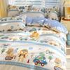 Cartoon Car Duvet Cover 100Cotton Material Cute Animal Dinosaur Bedding Collection For Boys Girls Teen 3 Piece Soft Reversible Comforter Cover