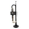 Trumpet Bb Brass Instrument Standard Set for Beginners Band Professional Performance Black