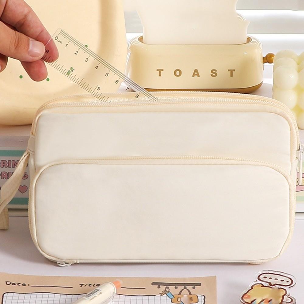 Zipper Ladder Pencil Case Double-layer Stationery Bag Organizer Supplies Kawaii Pencil Bag  Kids