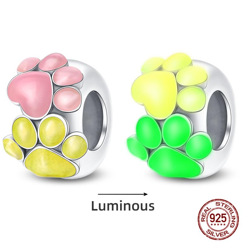 Copper Ocean Series Octopus Turtle Luminous Charms Fit 4Mm Hole Diameter Bracelet Charm Beads Necklace Diy Female Jewelry