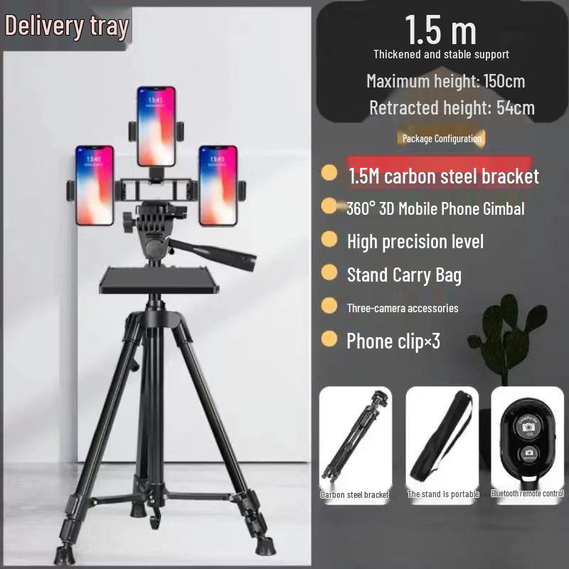 Universal SLR Camera & Phone Tripod with Macro Stabilizer for Photography & Live Streaming