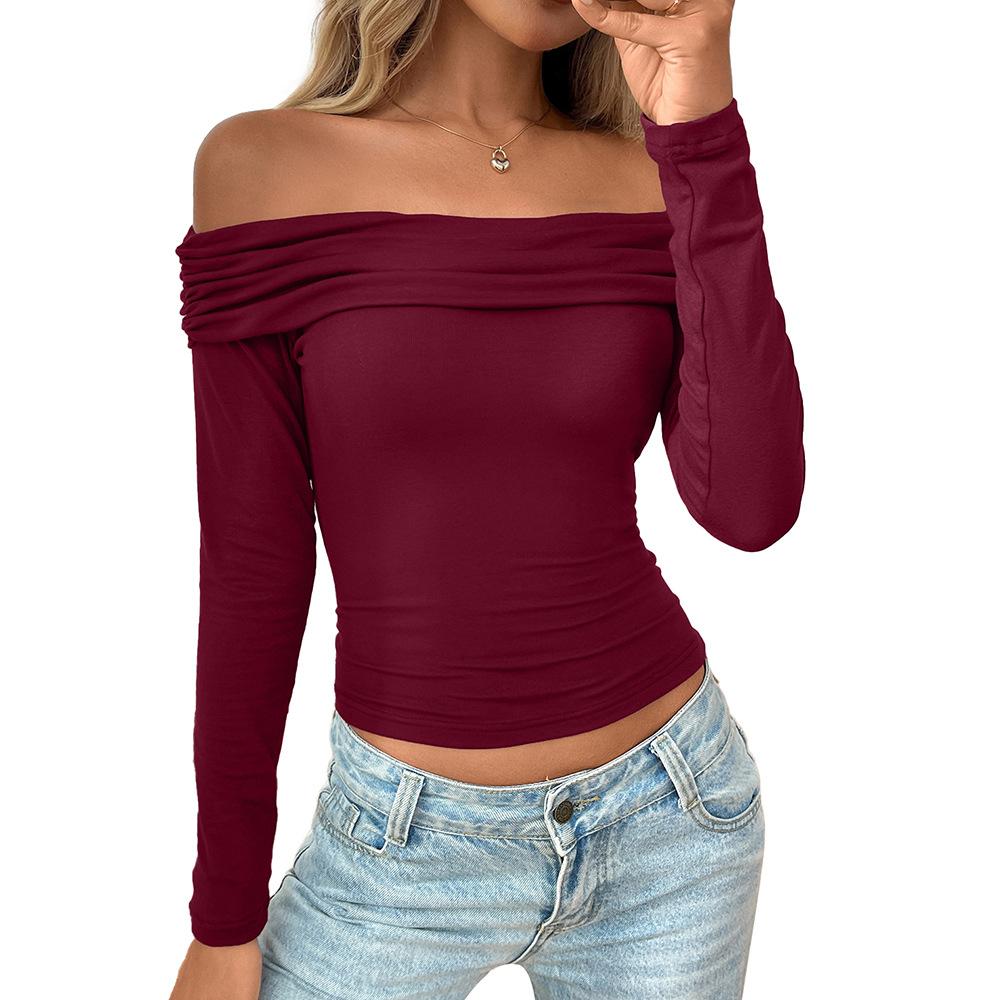 Spring and Autumn Long Sleeve Sexy Spicy Girl Top Women's T-shirts