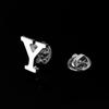 High-Quality Brass English Letter Brooches A-Z for Men & Women – Suit, Jacket, Shirt Badge.