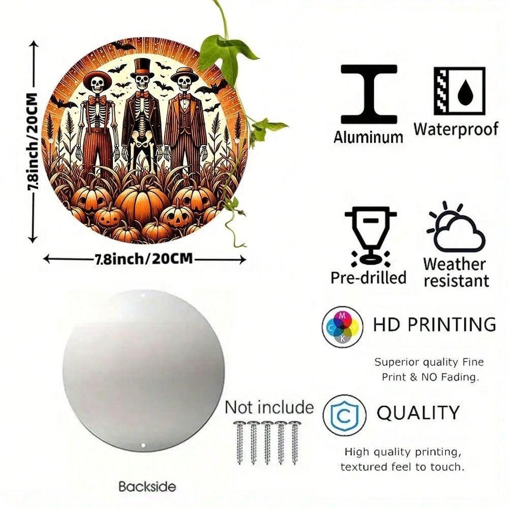 Handmade Metal Tin Plate Wall Art, Folk Painting, 20x20 cm Home Decor